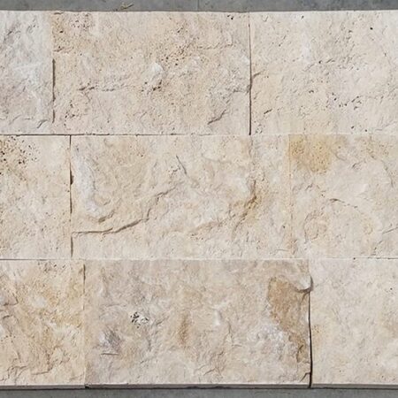 1456 - TRAVERTINO ROCKFACE BEGE 20CM X DIVERSOS