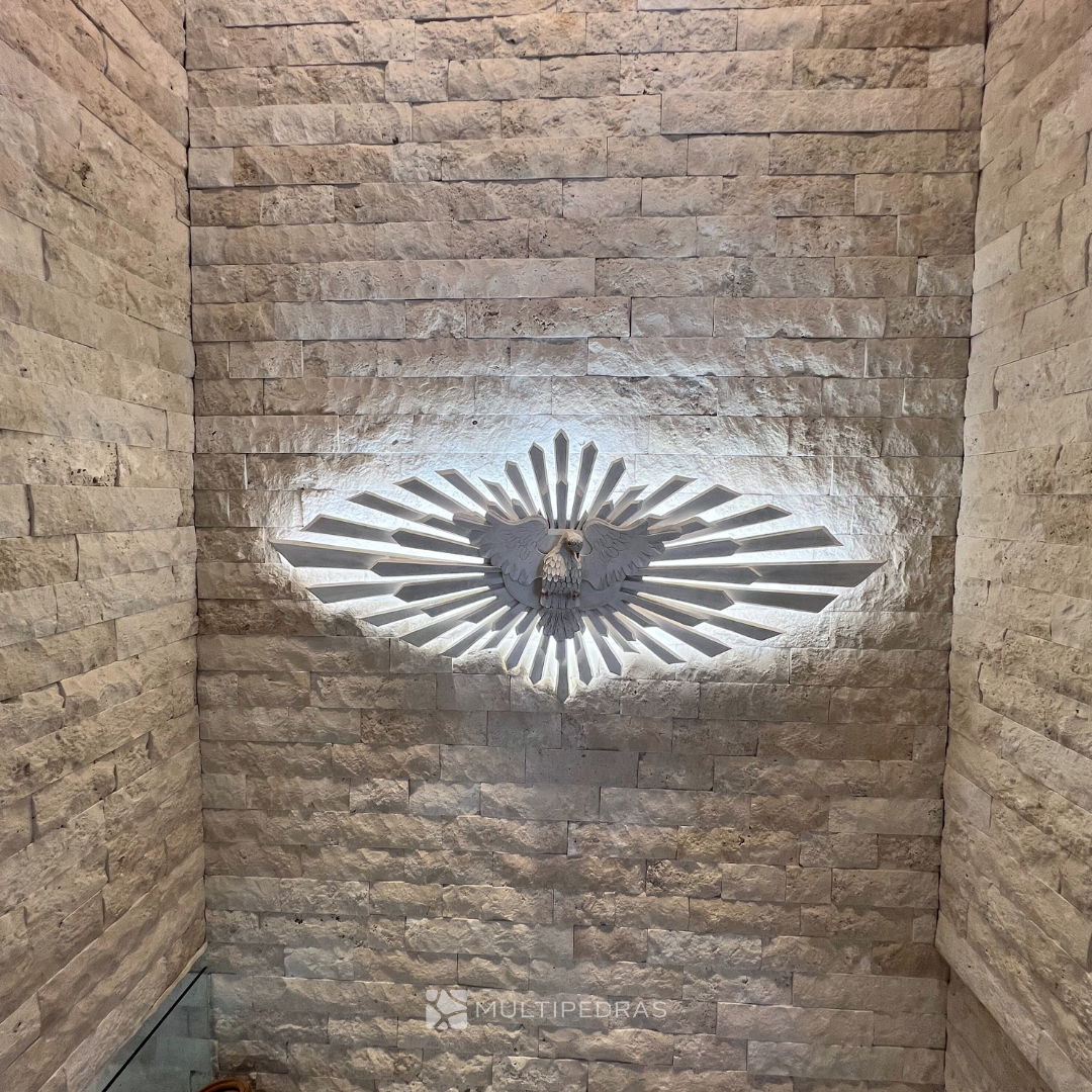 1522 - TRAVERTINO LUXOR ROCKFACE 10X30CM - Imagem 2